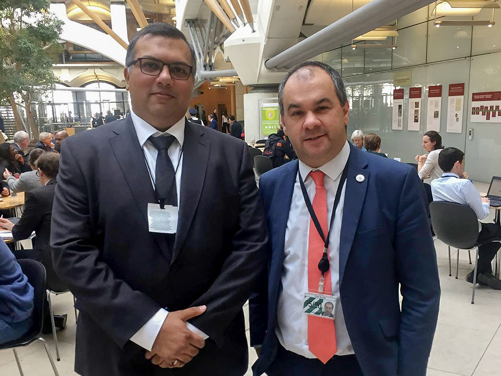 BHRN executive director, Mr Kyaw Win, with Paul Scully MP who is the half Burmese MP in UK Parliament.