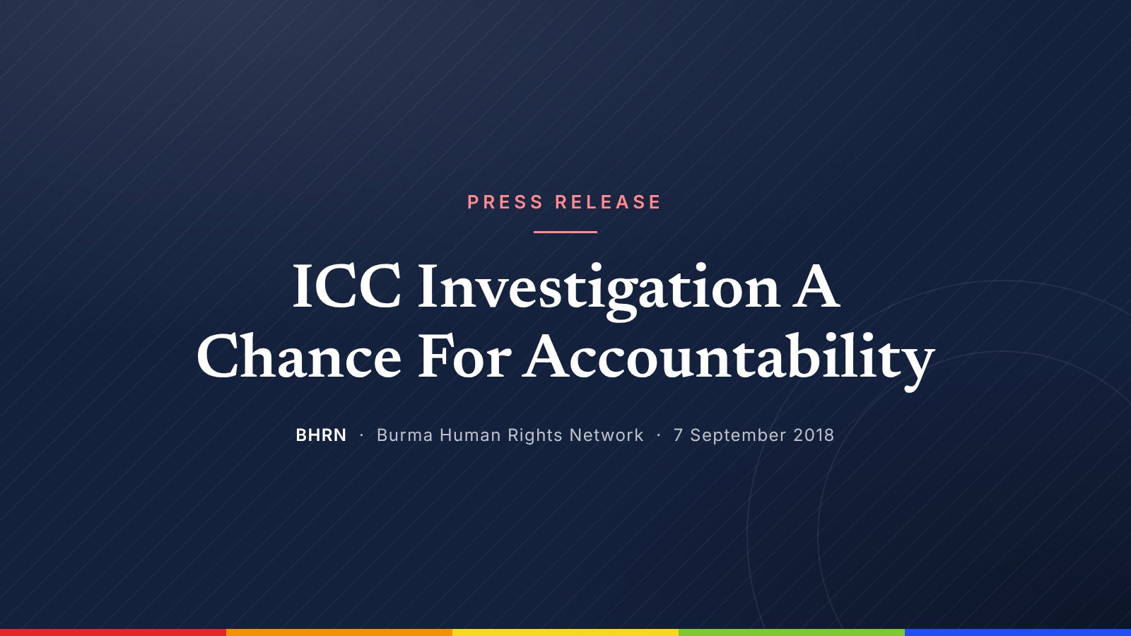 ICC Investigation A Chance For Accountability