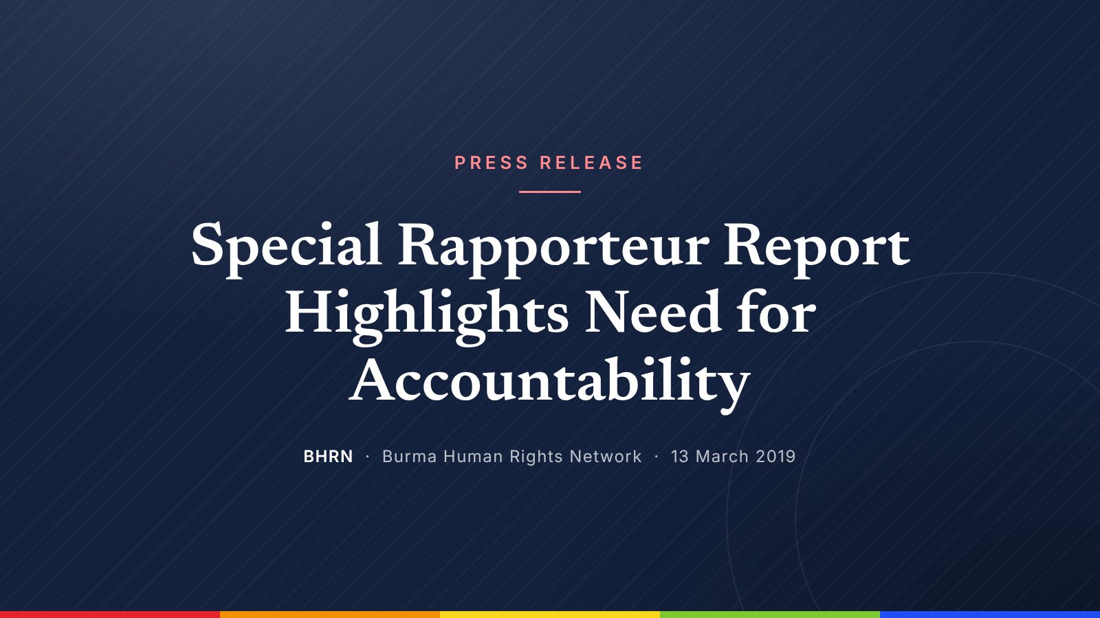 Special Rapporteur Report Highlights Need for Accountability