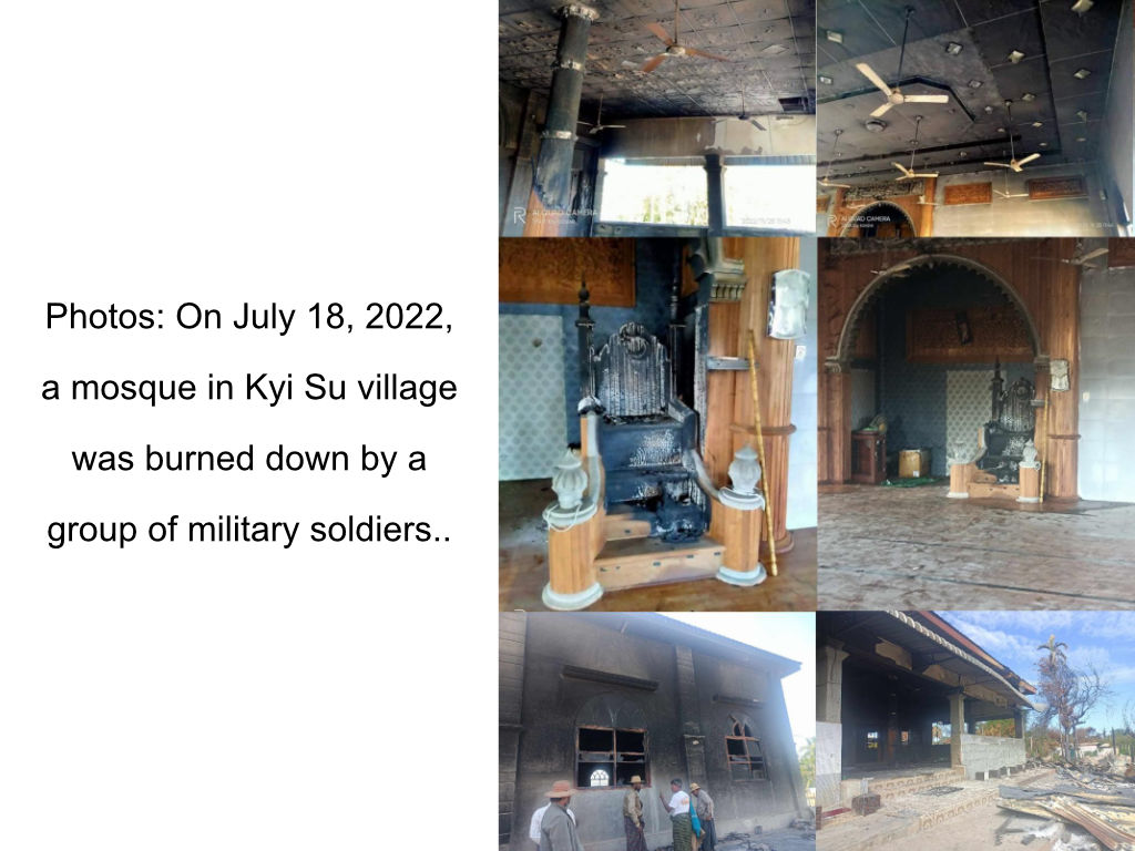 Myanmar Junta’s Targeted Attacks in Sagaing Including Muslim Villages Constitute War Crimes Against Civilians and Religious Sites