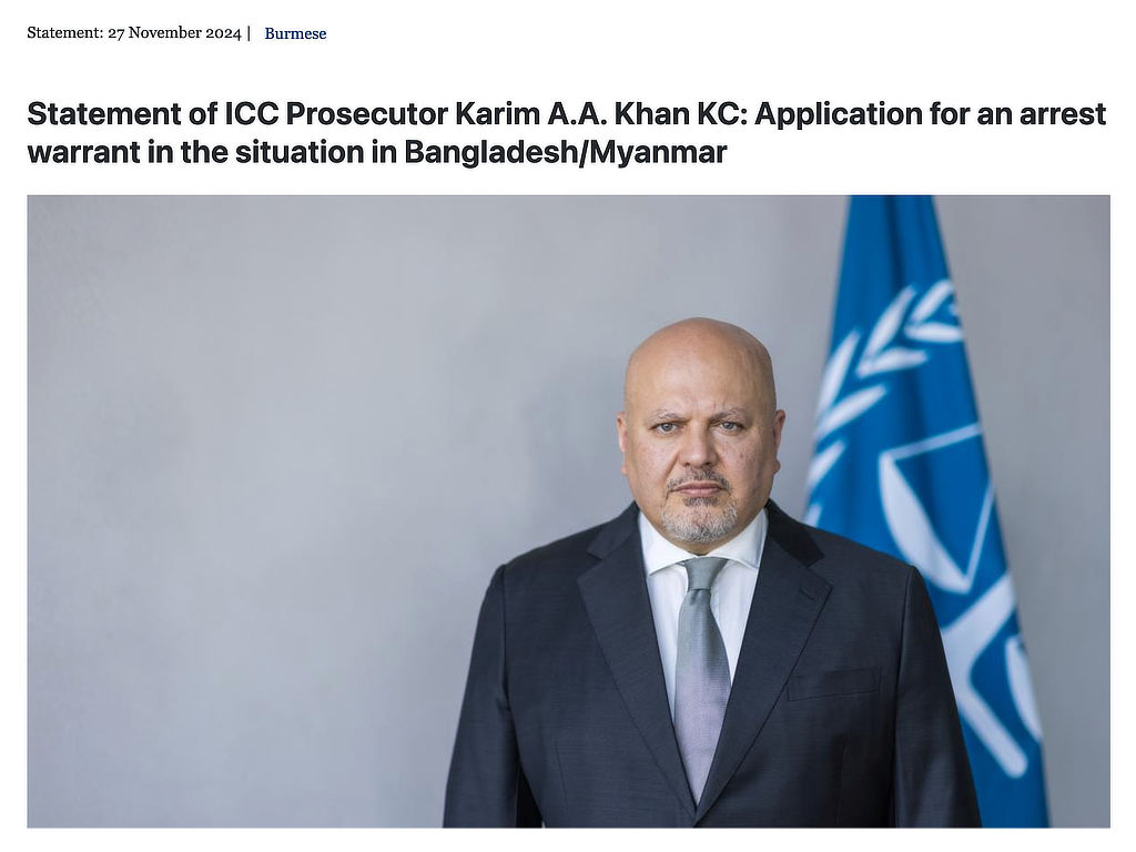 Burma Human Rights Network Welcomes ICC Arrest Warrant Request for Min Aung Hlaing, Calls for Broader Justice and Accountability for Myanmar's Atrocities