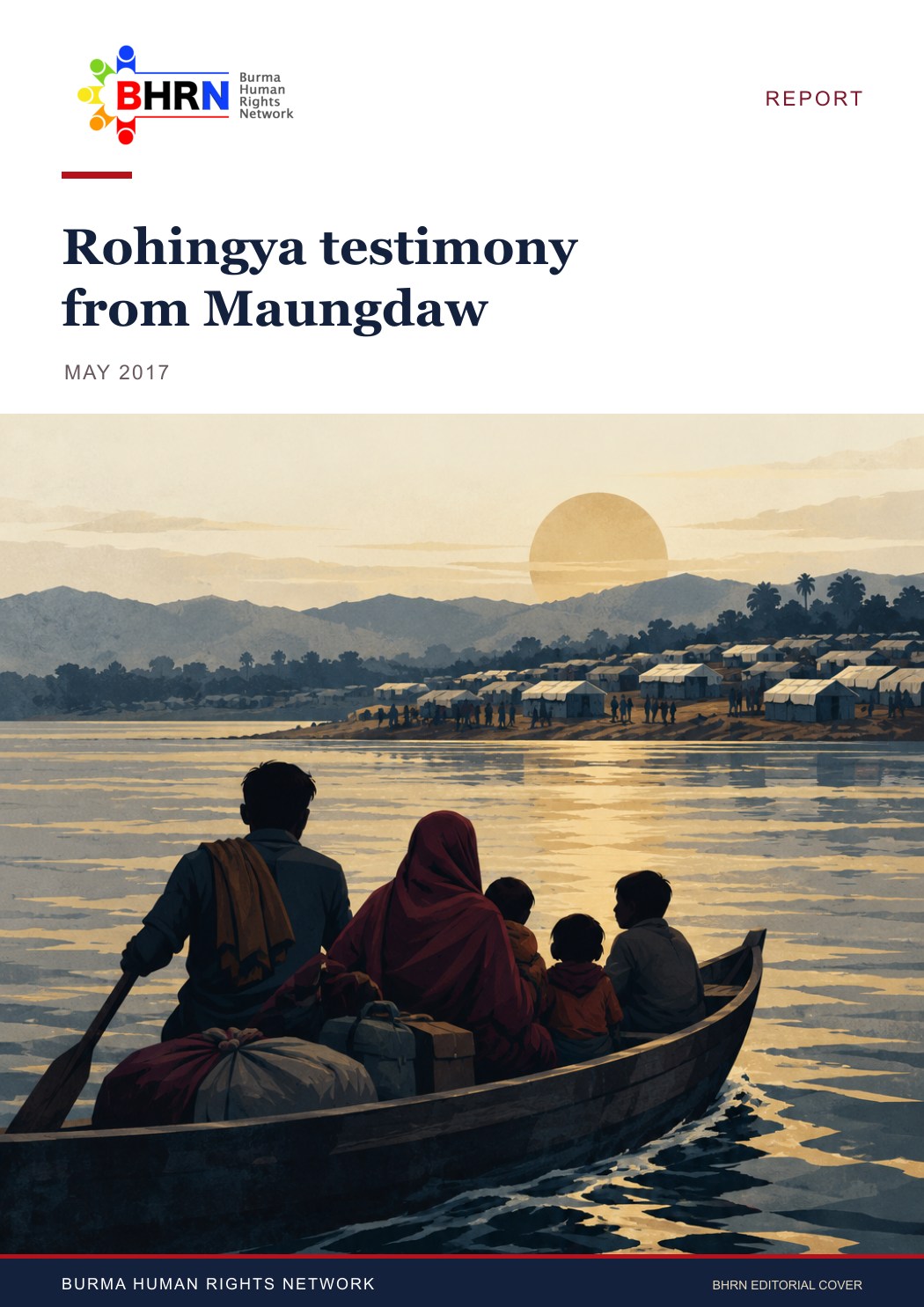 Report cover: Rohingya testimony from Maungdaw