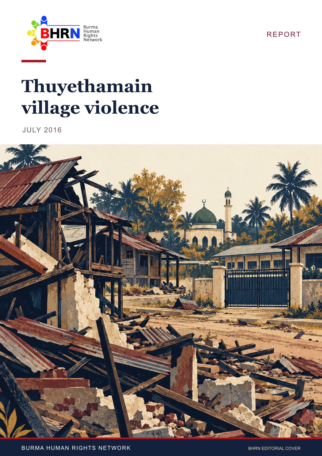 Report cover: Thuyethamain village violence